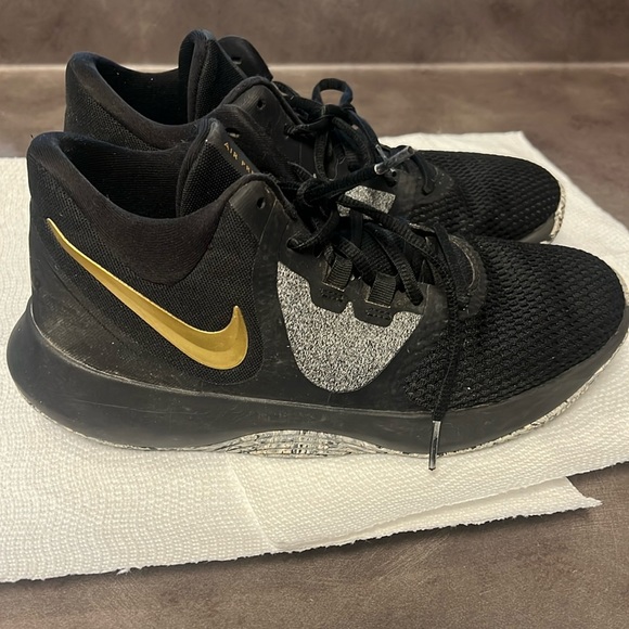 Nike Shoes Nike Air Precision Ii 2 Black Metallic Gold Basketball Shoes Sneakers Men 8